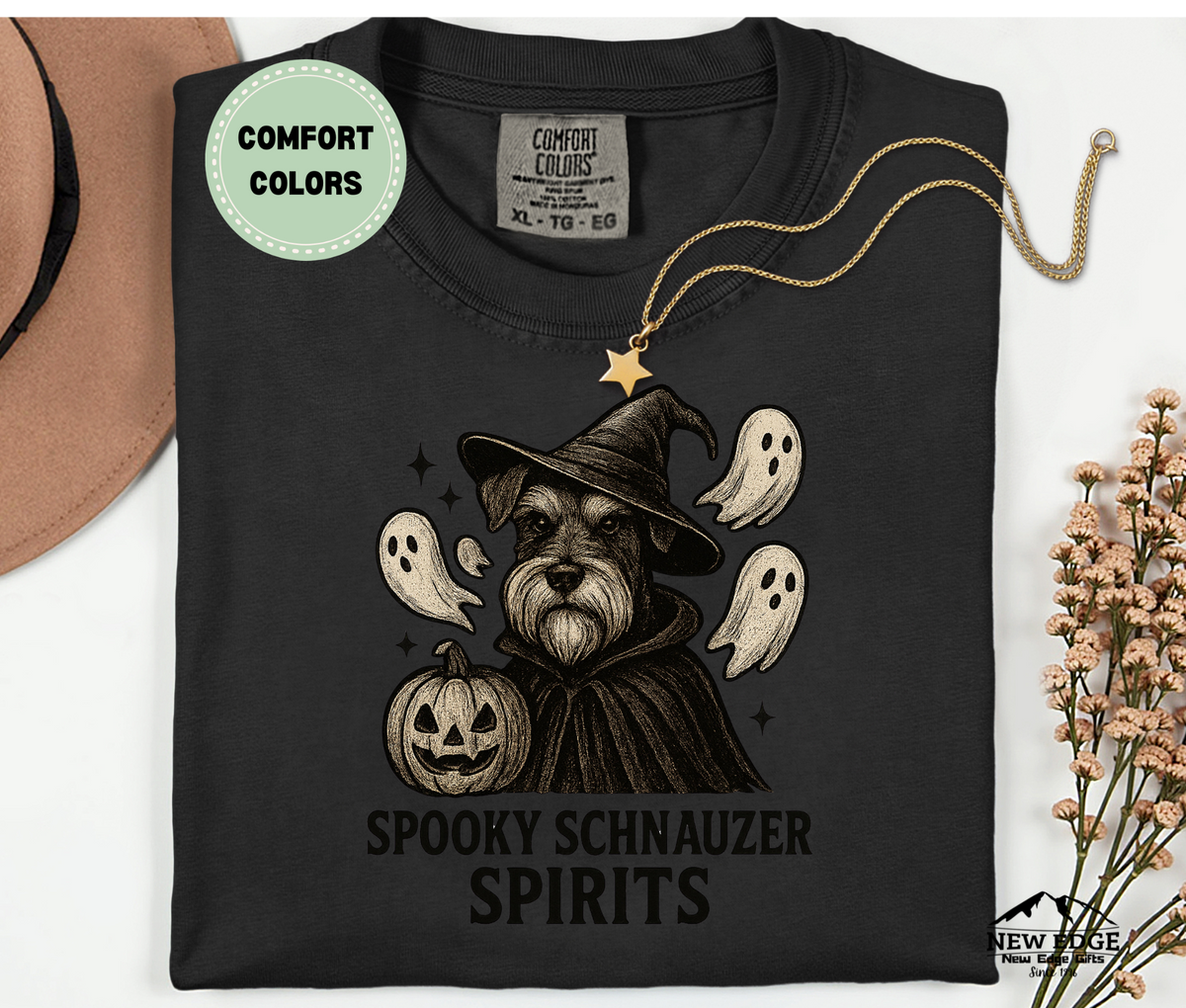 Comfort Colors Schnauzer Halloween T-Shirt | Unisex Spooky Dog Lover Tee