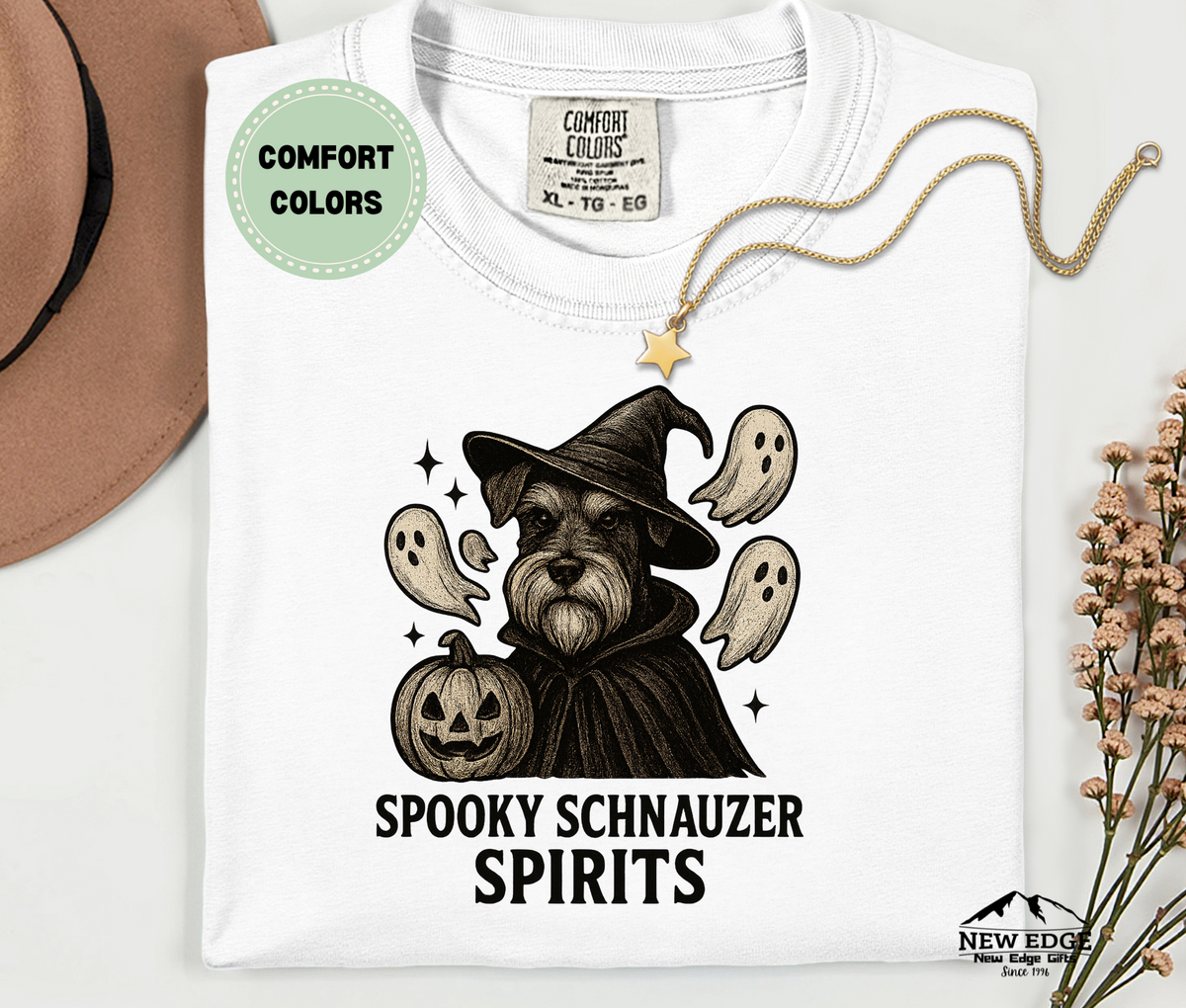 Comfort Colors Schnauzer Halloween T-Shirt | Unisex Spooky Dog Lover Tee