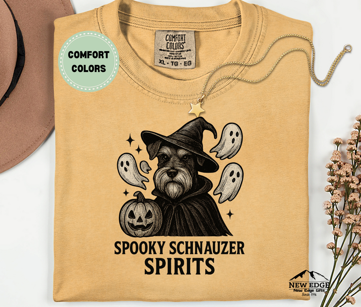 Comfort Colors Schnauzer Halloween T-Shirt | Unisex Spooky Dog Lover Tee