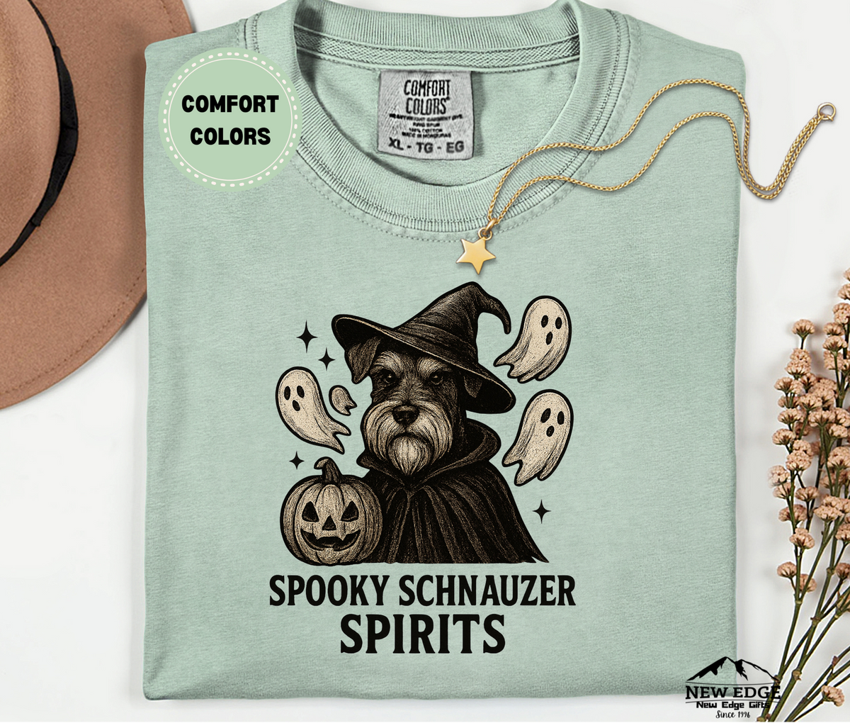 Comfort Colors Schnauzer Halloween T-Shirt | Unisex Spooky Dog Lover Tee