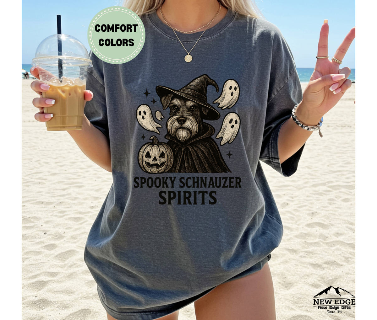 Comfort Colors Schnauzer Halloween T-Shirt | Unisex Spooky Dog Lover Tee
