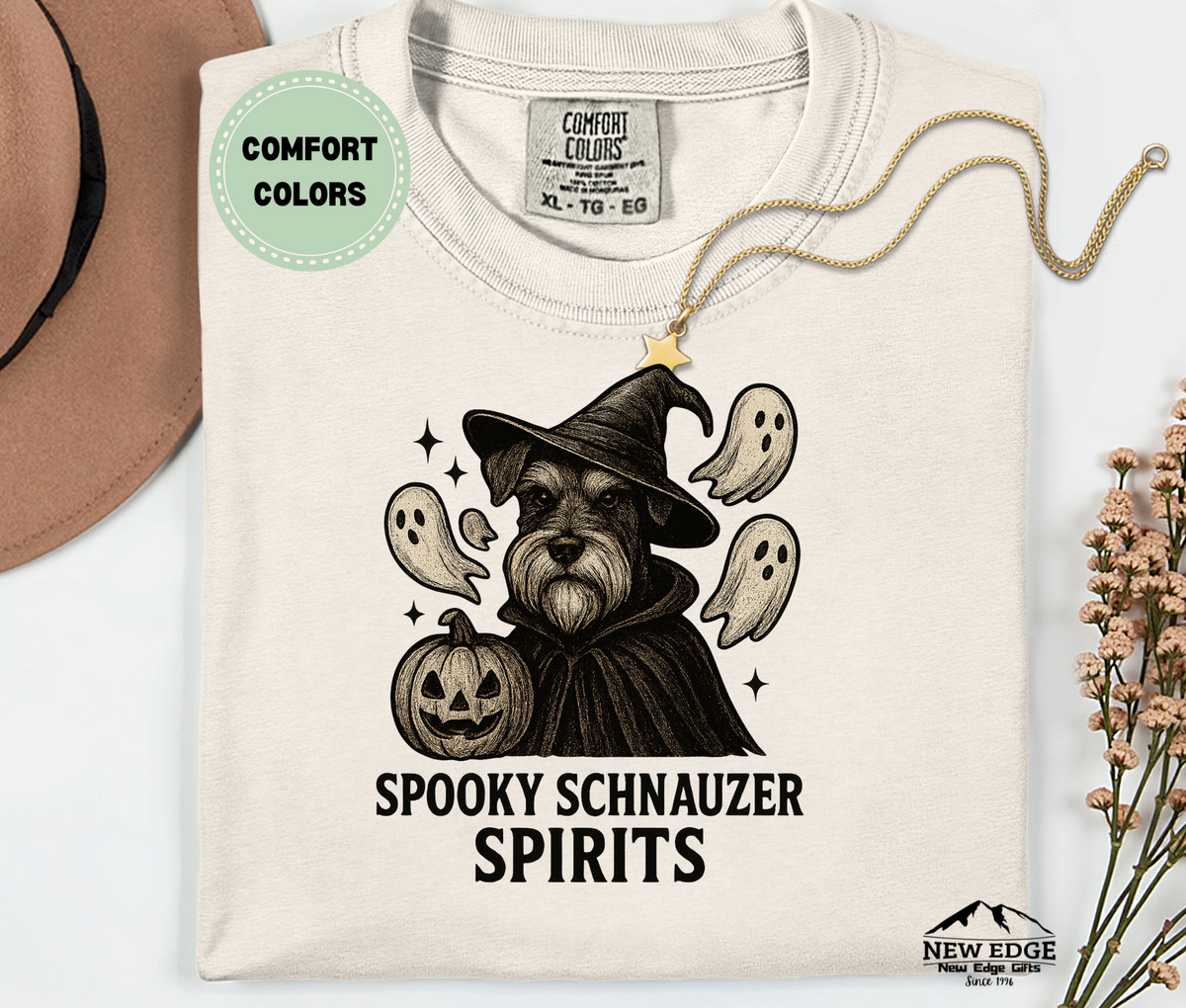 Comfort Colors Schnauzer Halloween T-Shirt | Unisex Spooky Dog Lover Tee