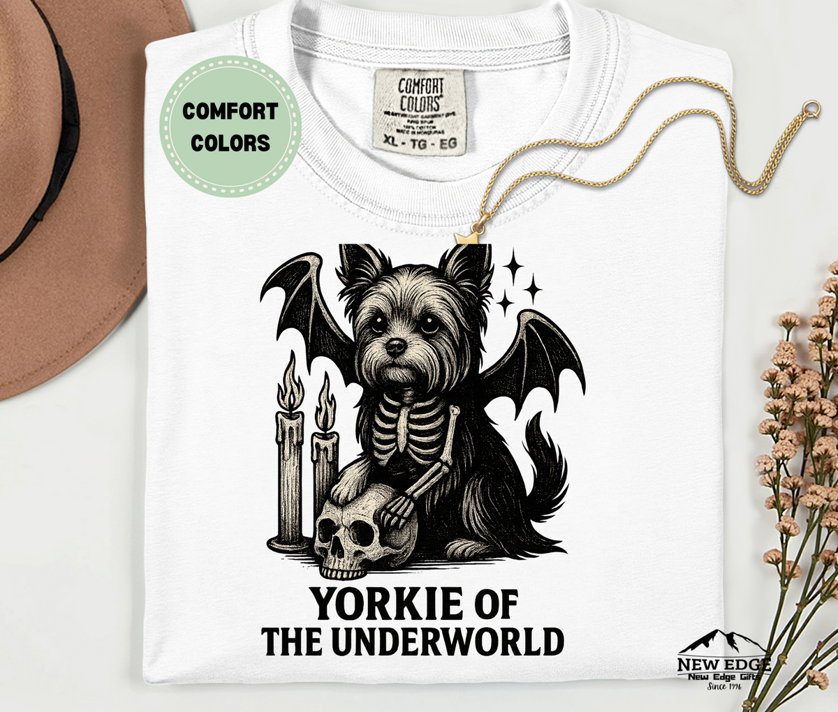 Comfort Colors Yorkie of the Underworld Halloween T-Shirt | Unisex Spooky Dog Lover Tee