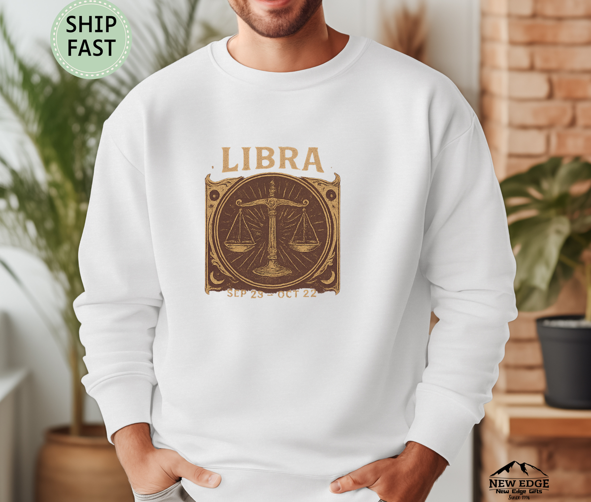 Libra Zodiac Sweatshirt – Astrology Sign Cozy Horoscope Sweater