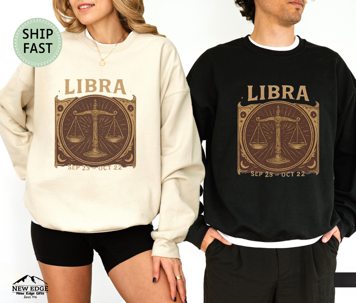 Libra Zodiac Sweatshirt – Astrology Sign Cozy Horoscope Sweater