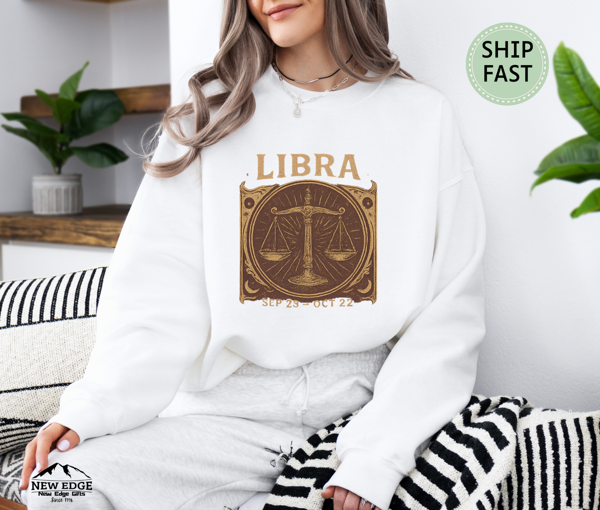 Libra Zodiac Sweatshirt – Astrology Sign Cozy Horoscope Sweater