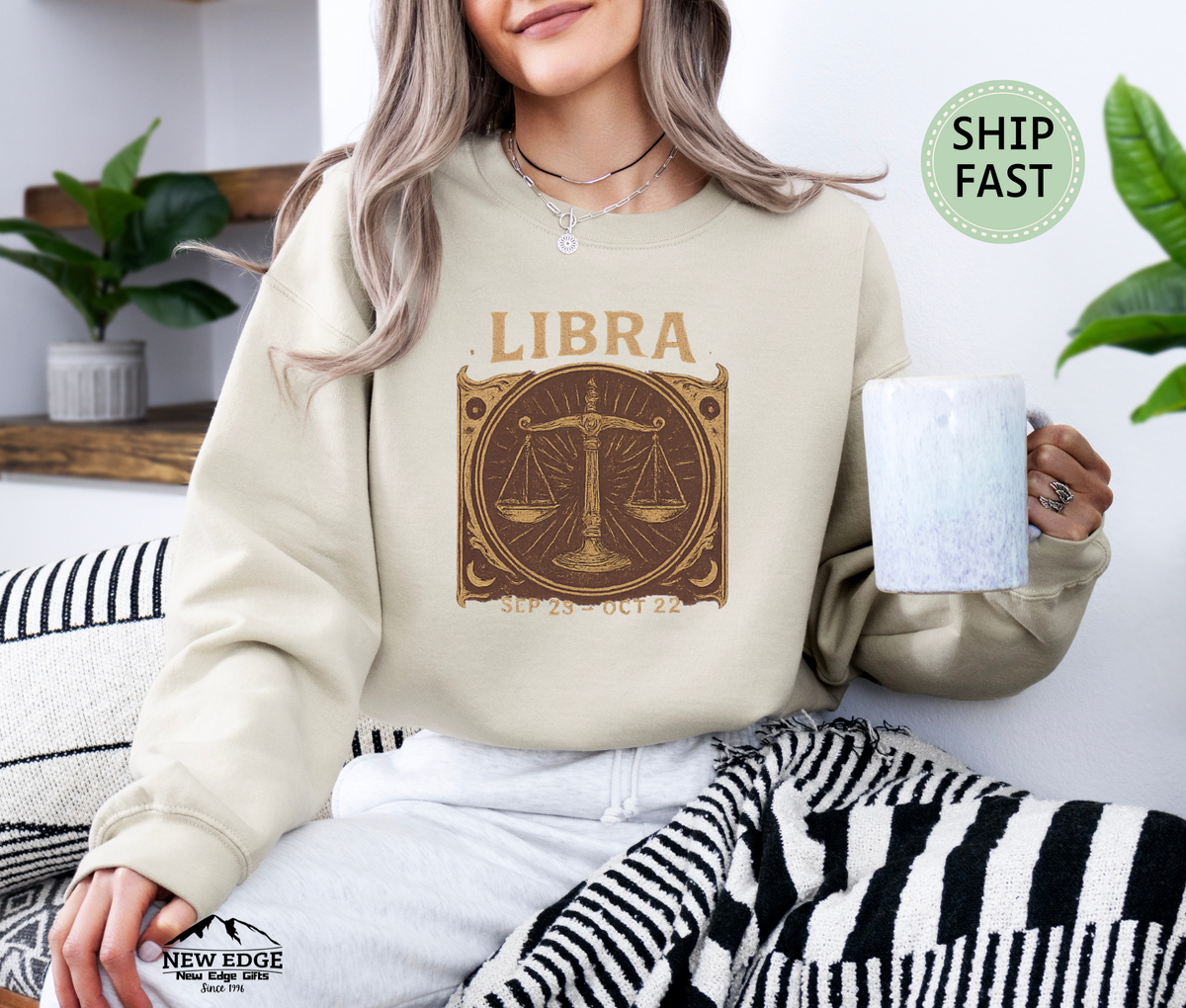 Libra Zodiac Sweatshirt – Astrology Sign Cozy Horoscope Sweater