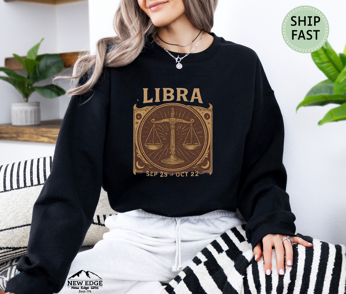 Libra Zodiac Sweatshirt – Balanced & Stylish Astrology Graphic Pullover
