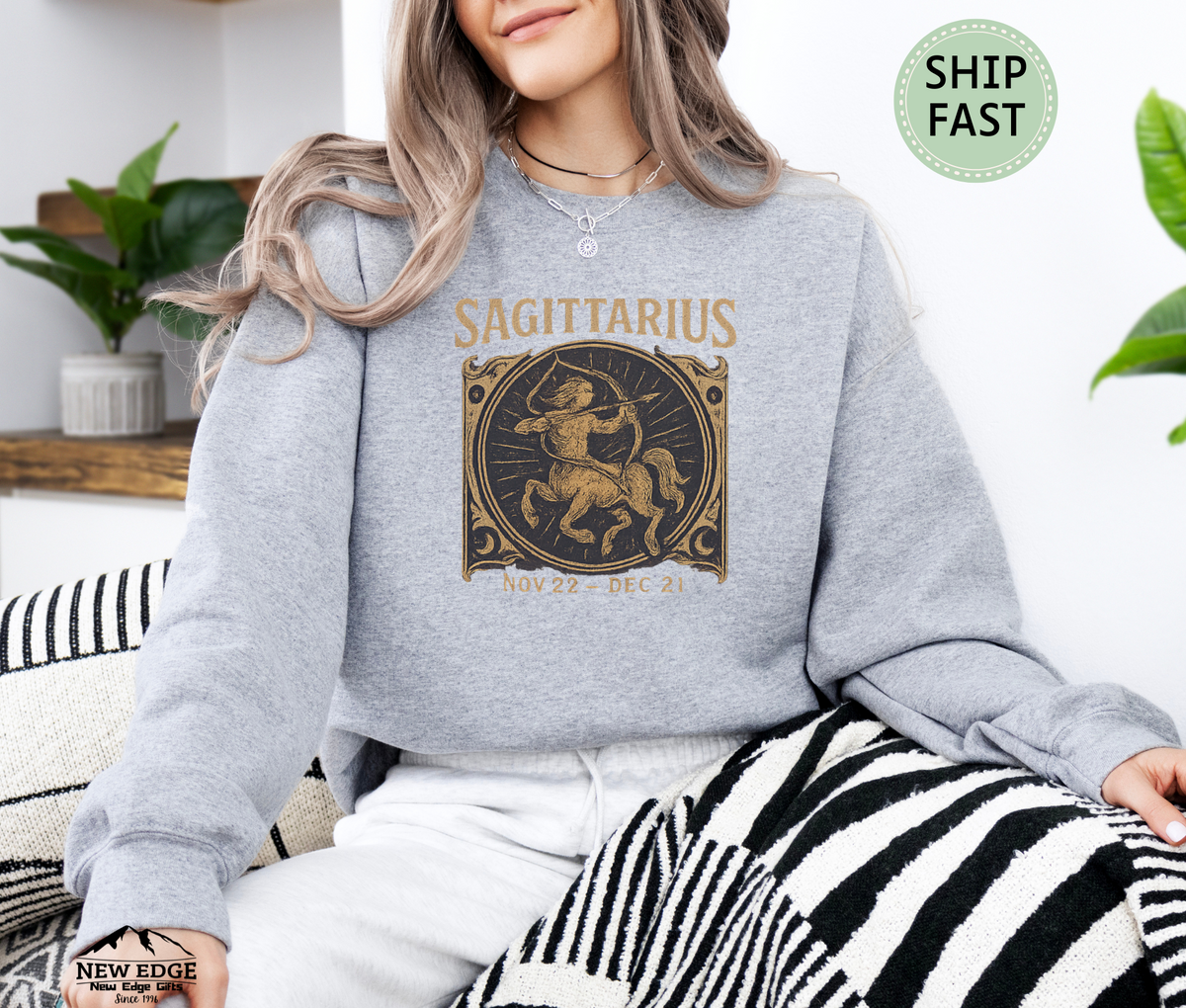 Sagittarius Zodiac Sweatshirt – Astrological Sign Cozy Unisex Pullover