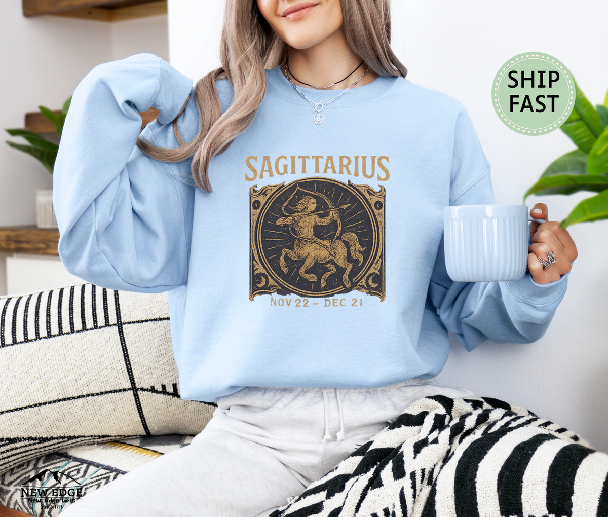 Sagittarius Zodiac Sweatshirt – Astrological Sign Cozy Unisex Pullover