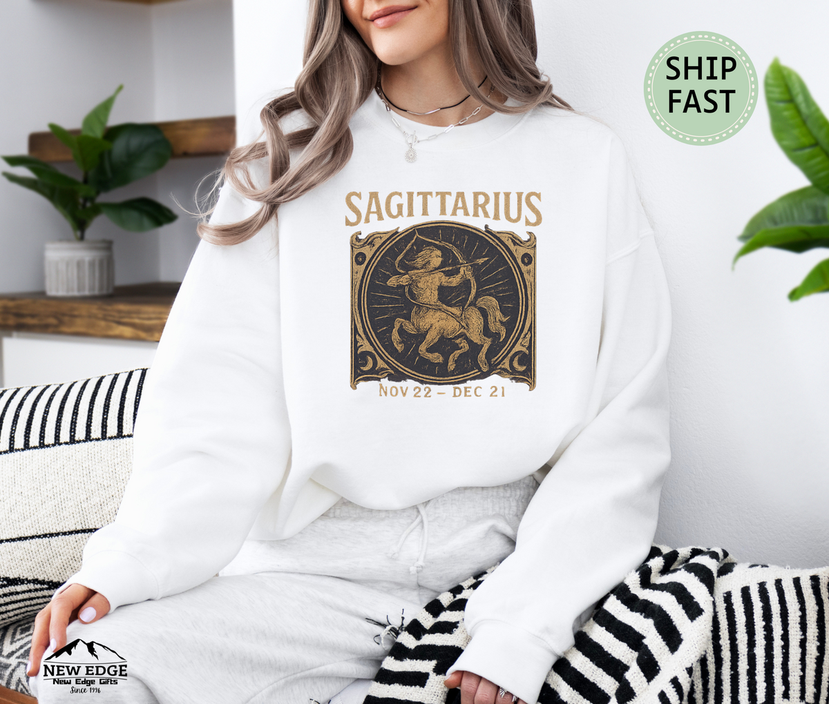 Sagittarius Zodiac Sweatshirt – Astrological Sign Cozy Unisex Pullover