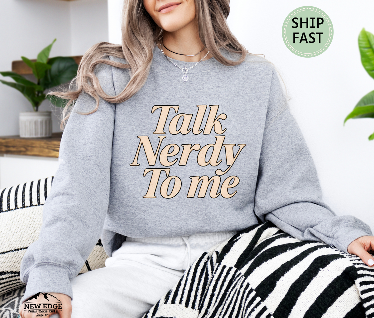 Talk Nerdy To Me Sweatshirt – Funny Geek Nerd Unisex Pullover