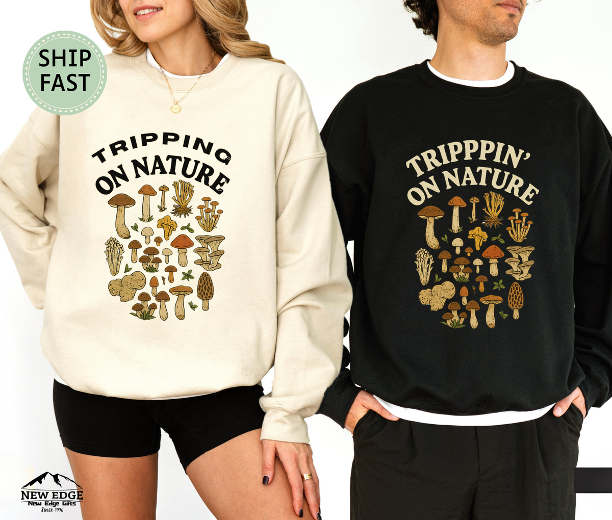 Tripping N Nature Unisex Sweatshirt – Psychedelic Mushroom Graphic Pullover