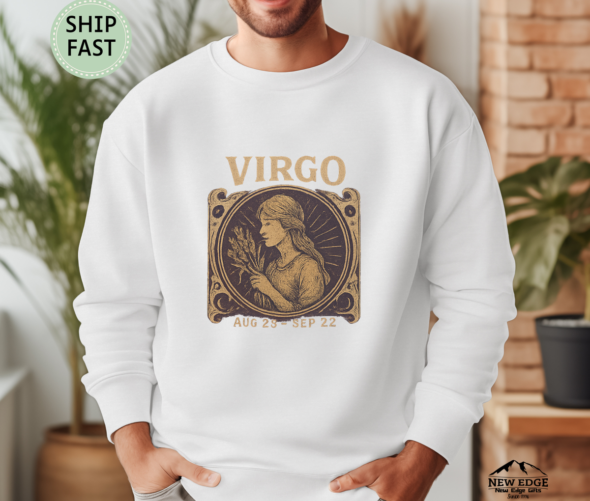 Virgo Zodiac Unisex Sweatshirt – Astrology Sign Graphic Pullover