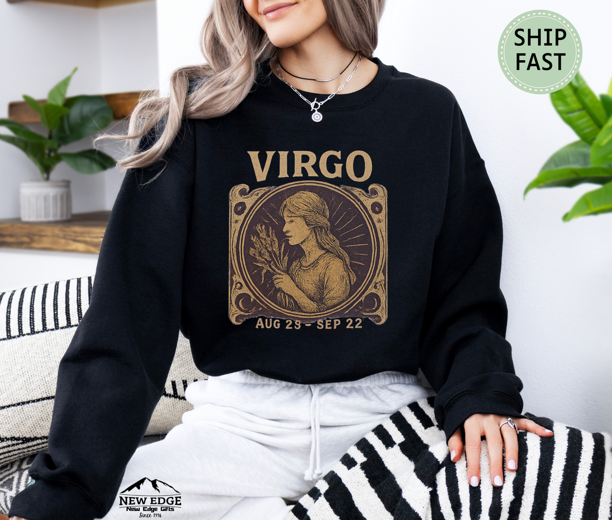 Virgo Zodiac Unisex Sweatshirt – Astrology Sign Graphic Pullover