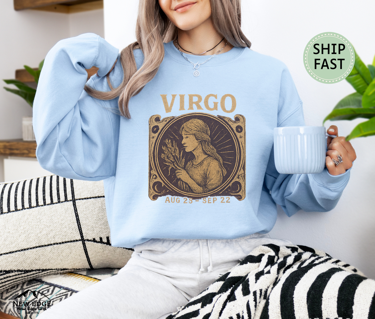 Virgo Zodiac Unisex Sweatshirt – Astrology Sign Graphic Pullover