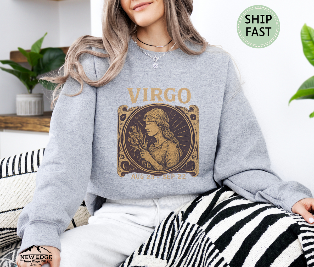 Virgo Zodiac Unisex Sweatshirt – Astrology Sign Graphic Pullover