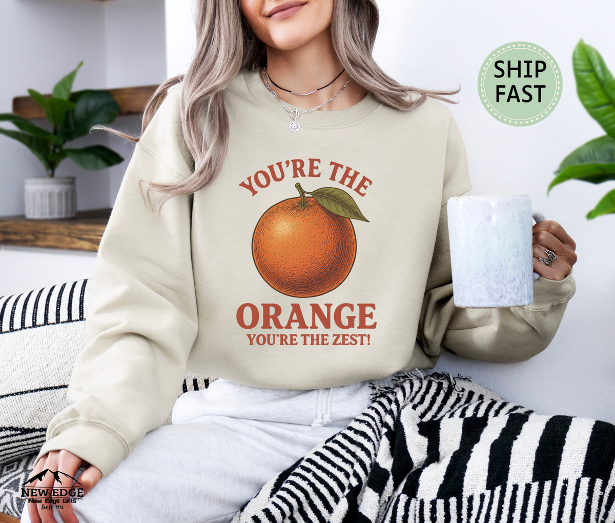 You’re the Orange You’re the Zest Unisex Sweatshirt – Funny Fruit Pun Pullover