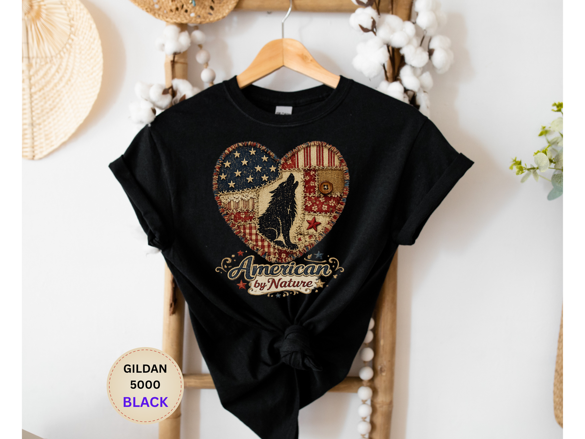 American by Nature Wolf Heart T-Shirt