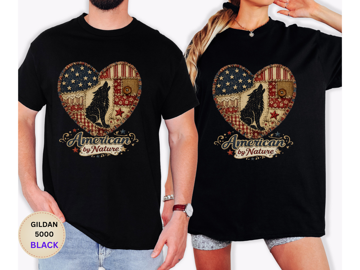 American by Nature Wolf Heart T-Shirt