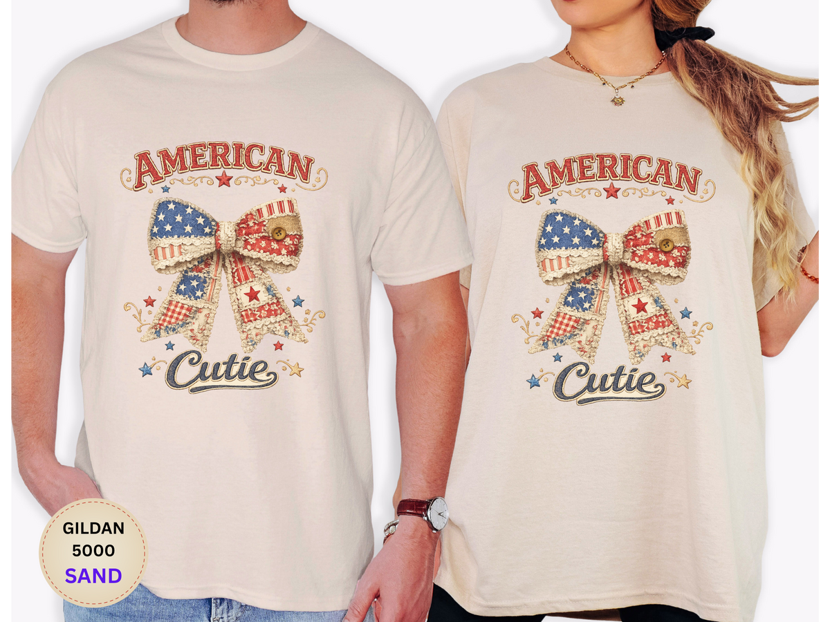 American Cutie Flag Bow Tee