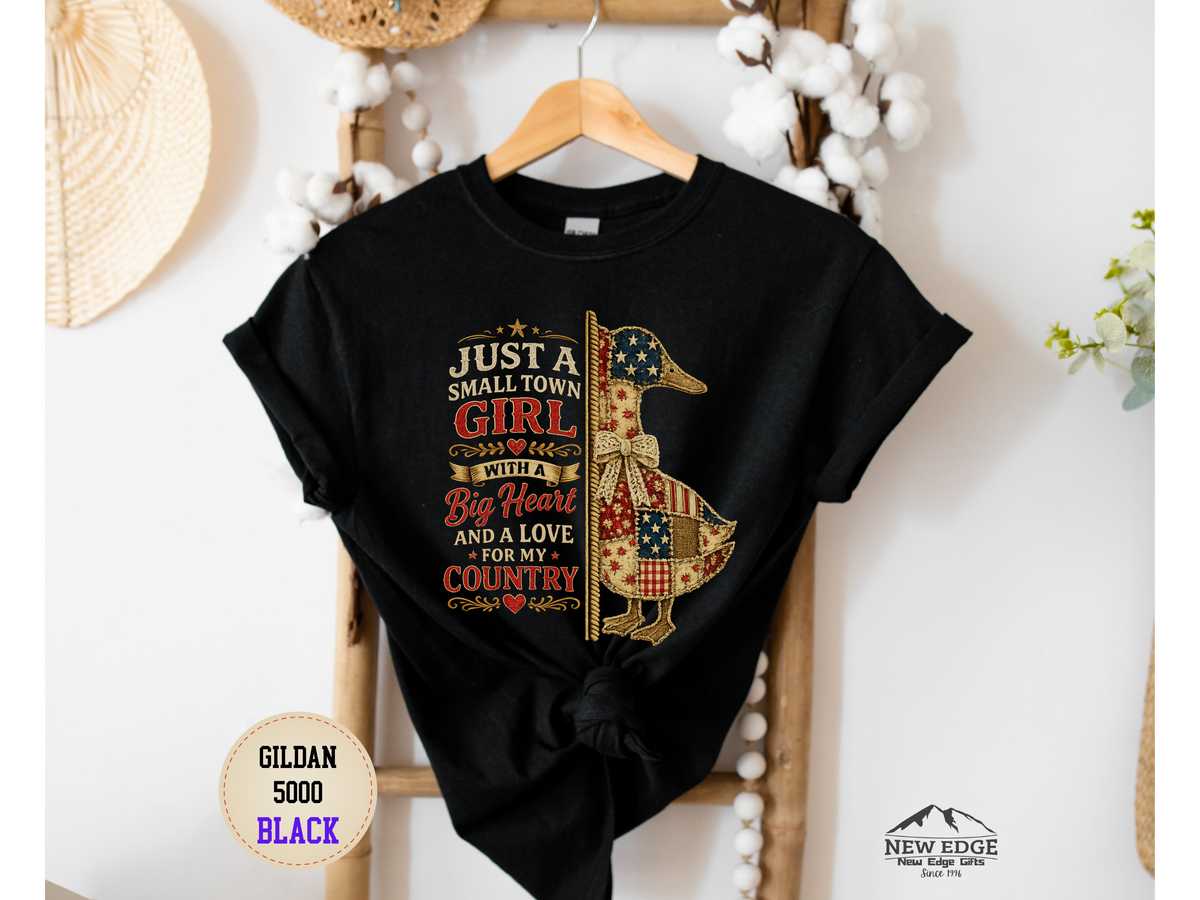 Just a Small Town Girl with a Big Heart Country Duck T-Shirt