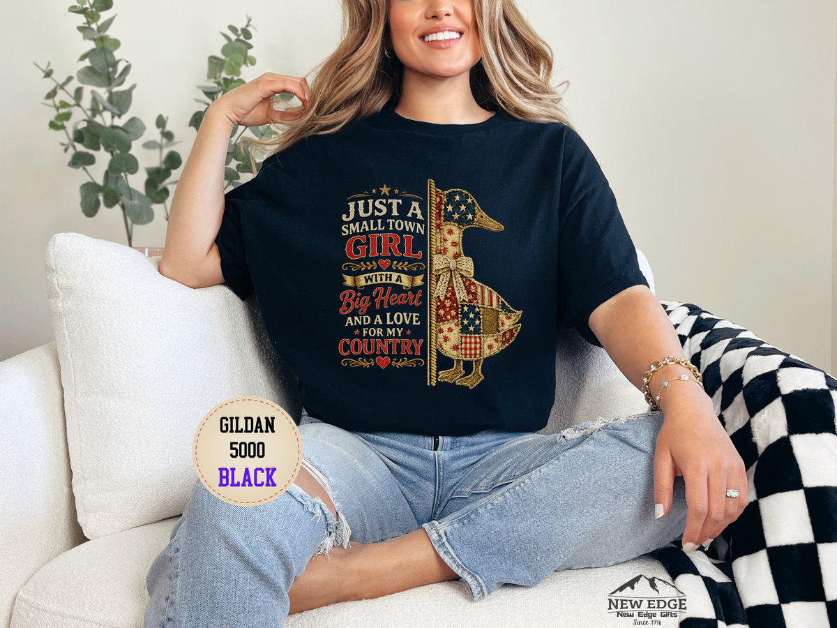Just a Small Town Girl with a Big Heart Country Duck T-Shirt