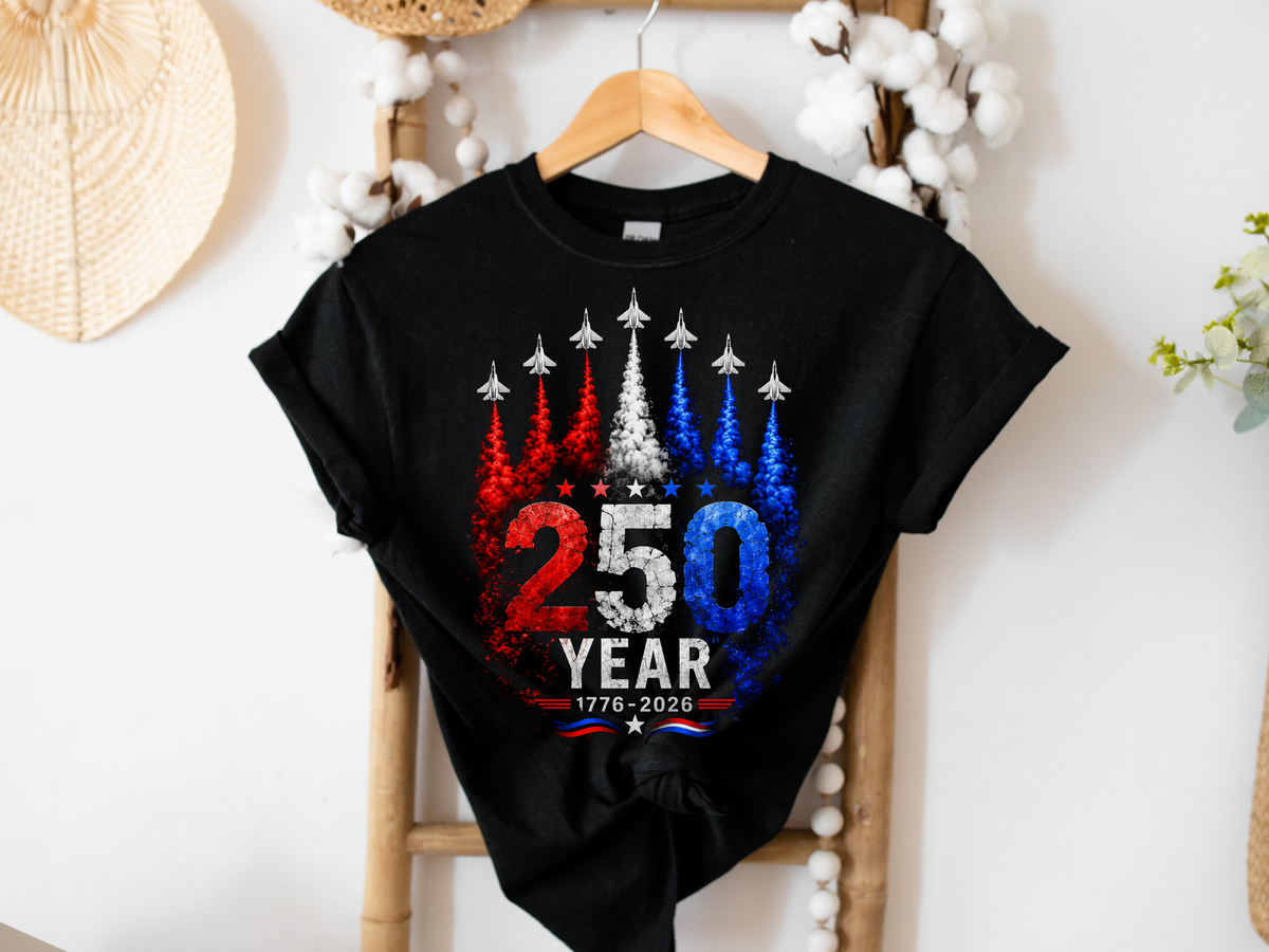 America’s 250 Year Patriotic Fighter Jets Vintage Independence Day Unisex T Shirt