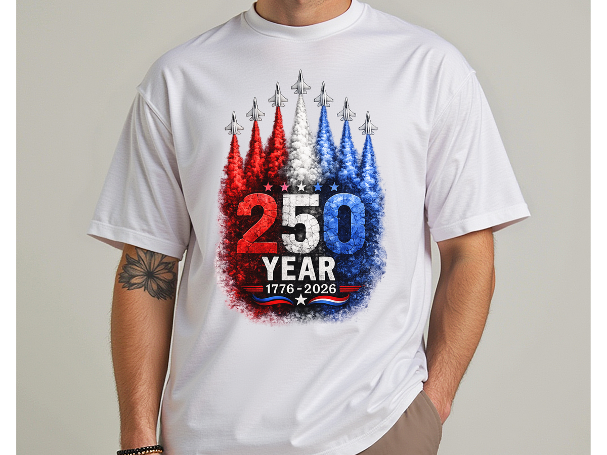 America’s 250 Year Patriotic Fighter Jets Vintage Independence Day Unisex T Shirt