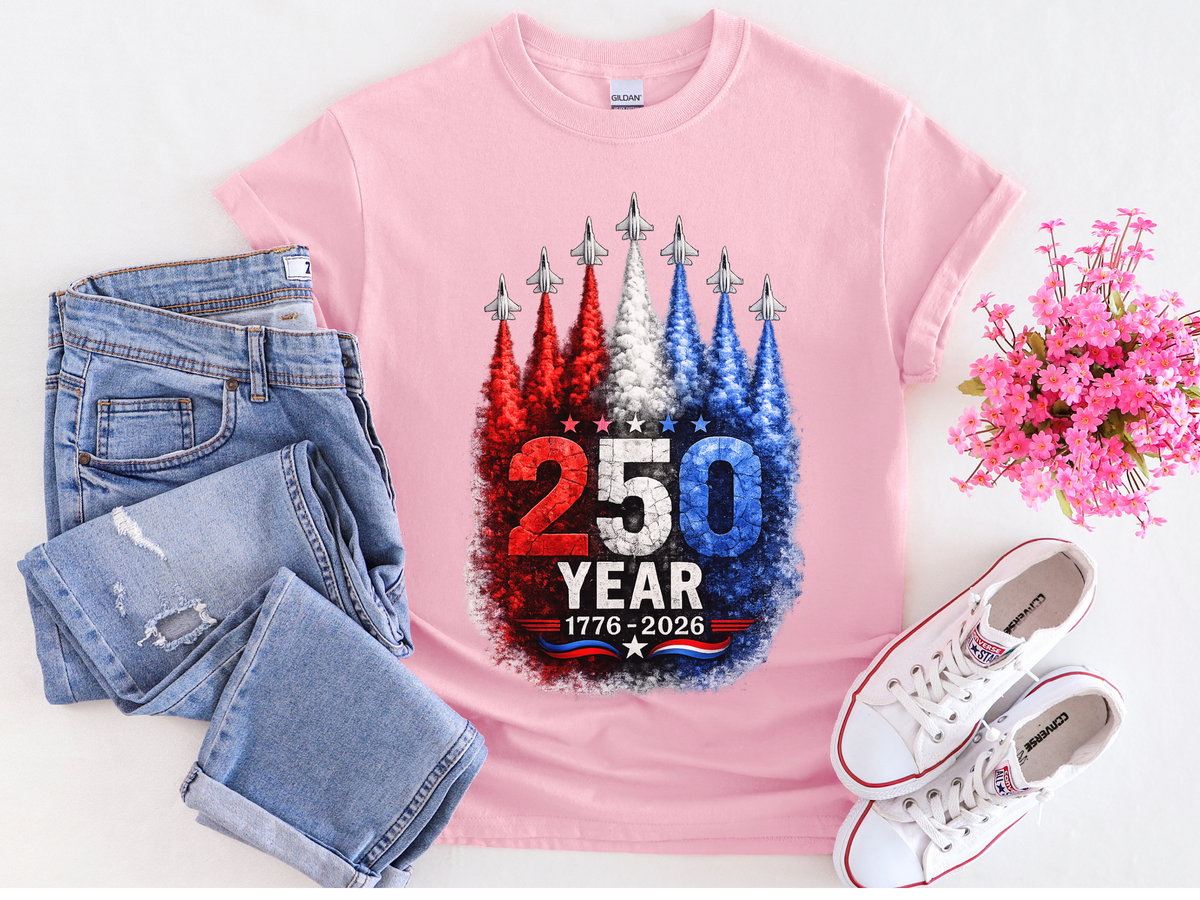 America’s 250 Year Patriotic Fighter Jets Vintage Independence Day Unisex T Shirt