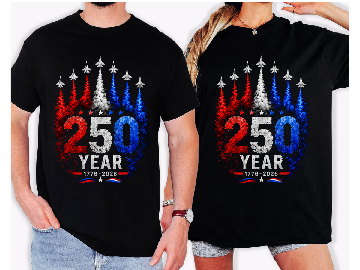 America’s 250 Year Patriotic Fighter Jets Vintage Independence Day Unisex T Shirt