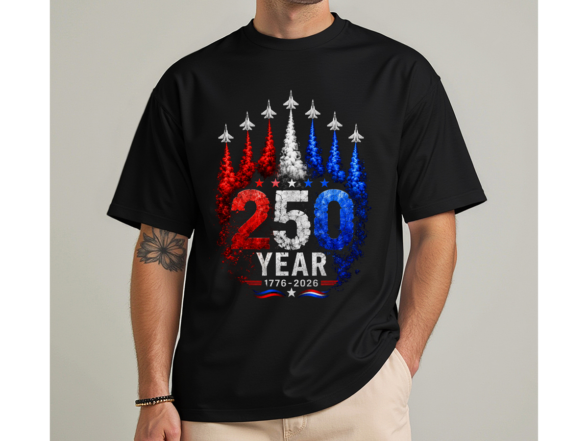 America’s 250 Year Patriotic Fighter Jets Vintage Independence Day Unisex T Shirt