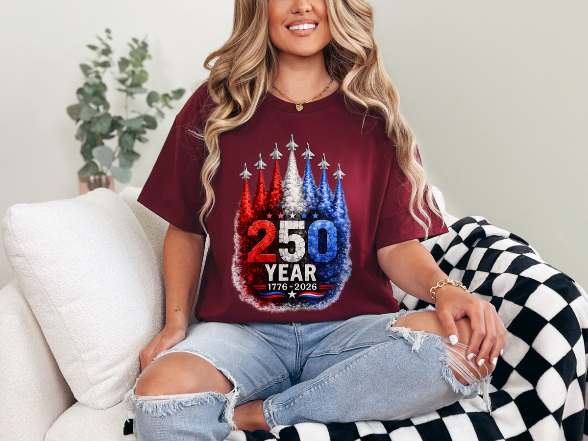 America’s 250 Year Patriotic Fighter Jets Vintage Independence Day Unisex T Shirt