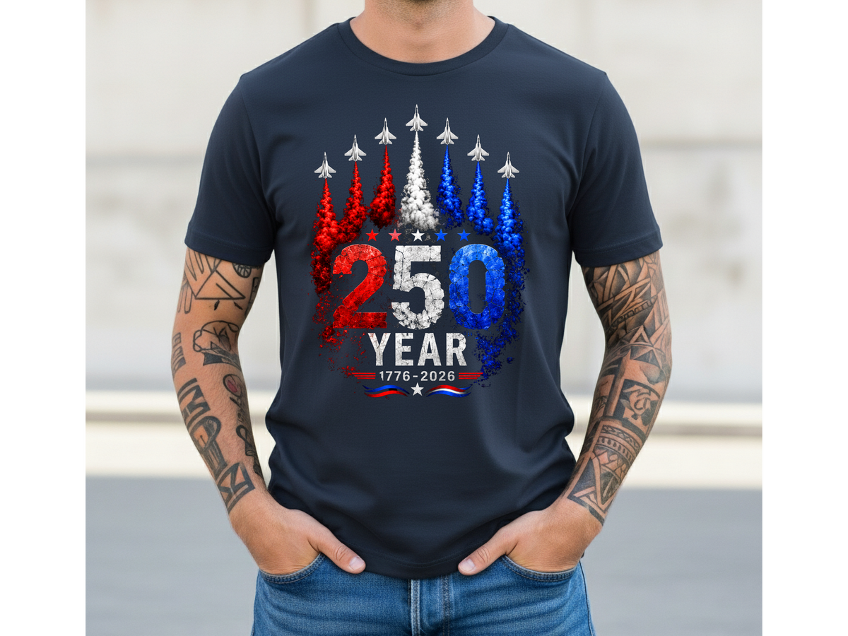 America’s 250 Year Patriotic Fighter Jets Vintage Independence Day Unisex T Shirt