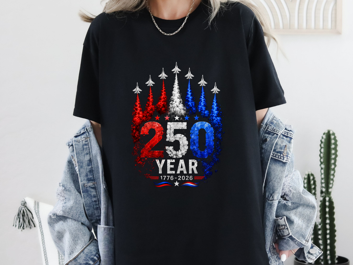 America’s 250 Year Patriotic Fighter Jets Vintage Independence Day Unisex T Shirt