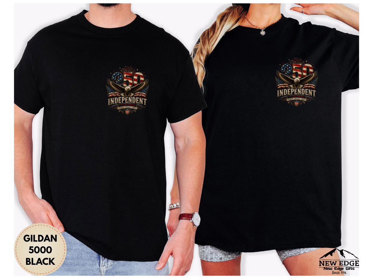 250 Years Independent Eagle T-Shirt Front and Back Design Patriotic American Flag Bald Eagle 1776-2026 USA Anniversary Tee