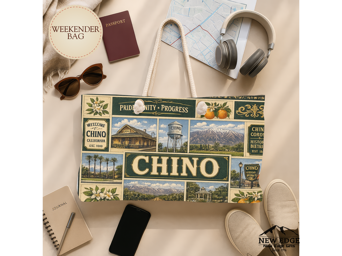 Chino Hills Scenic Weekender Bag — Vintage Travel Poster Design