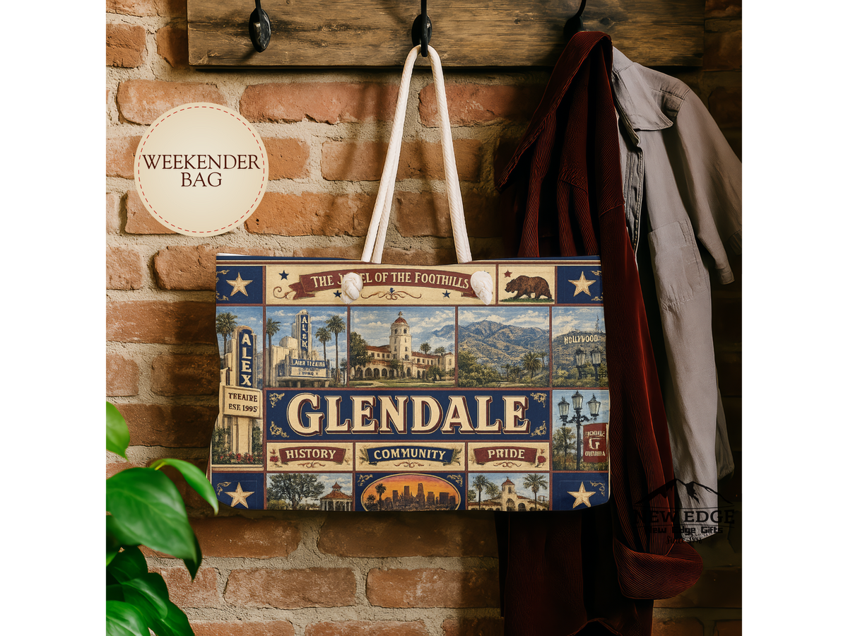 Fremont California Weekender Bag Heart of the Bay Faux Patchwork Travel Tote Mission San Jose Heritage Gift