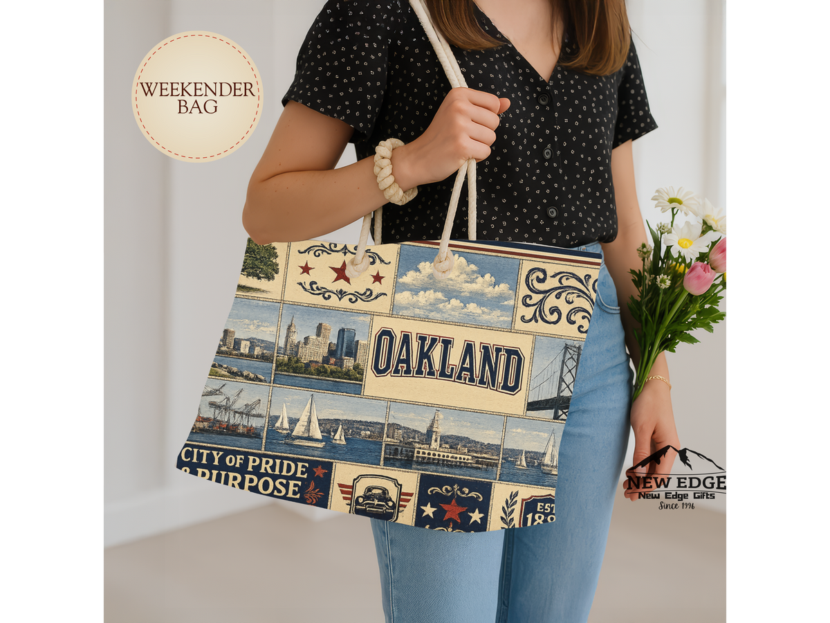 Oakland Vintage Collage Weekender Bag