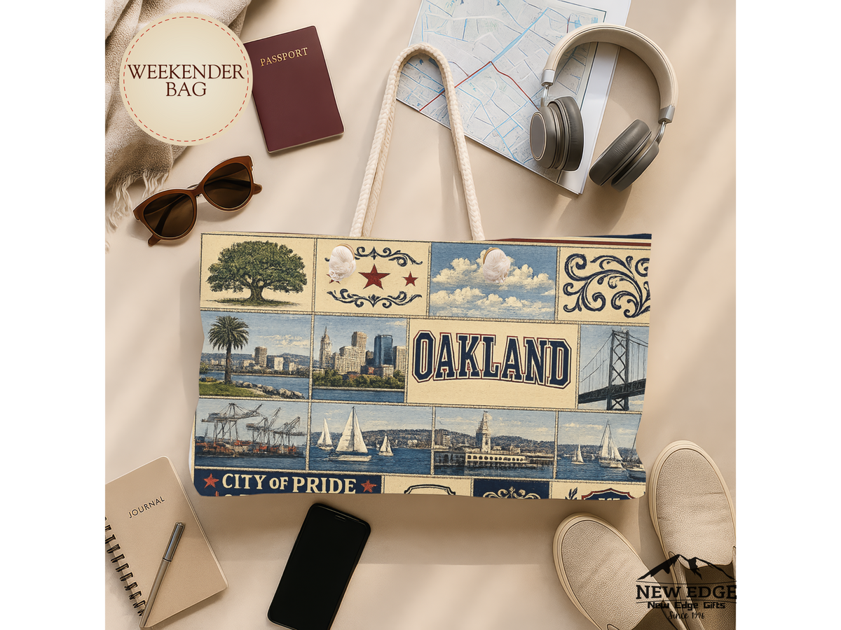 Oakland Vintage Collage Weekender Bag