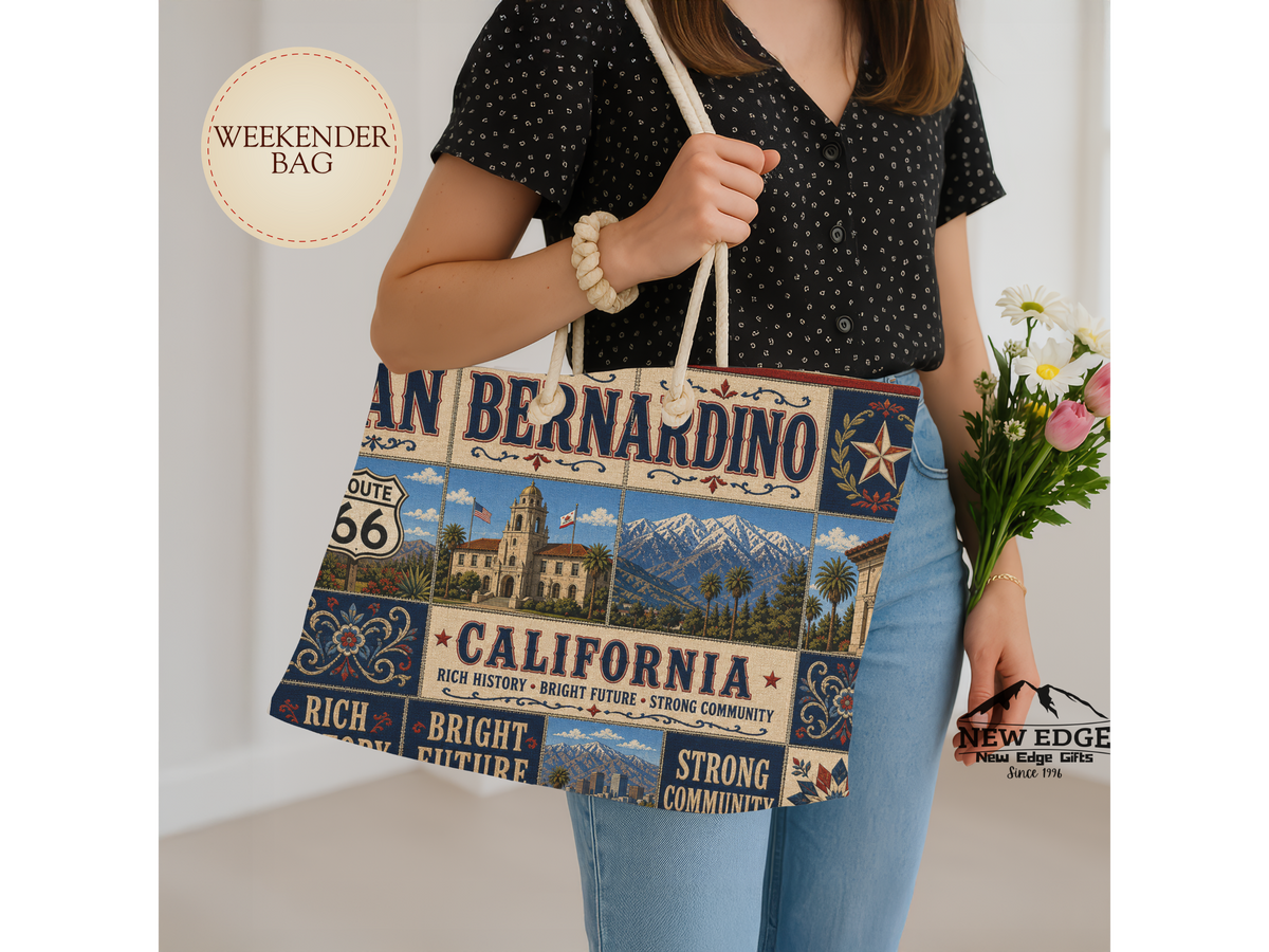 San Francisco California Weekender Bag City by the Bay Faux Patchwork Travel Tote Golden Gate Weekend Getaway Gift