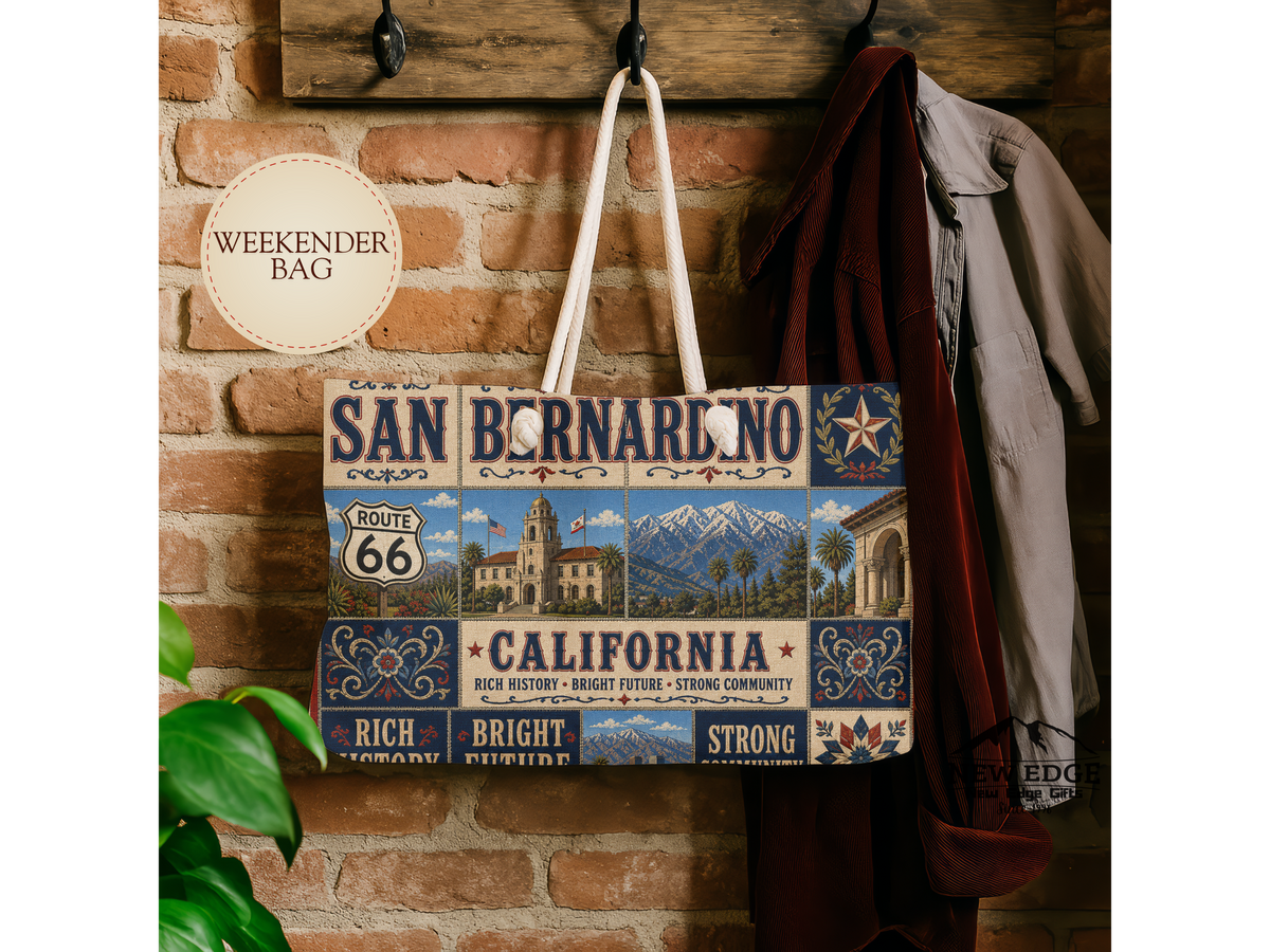 San Francisco California Weekender Bag City by the Bay Faux Patchwork Travel Tote Golden Gate Weekend Getaway Gift
