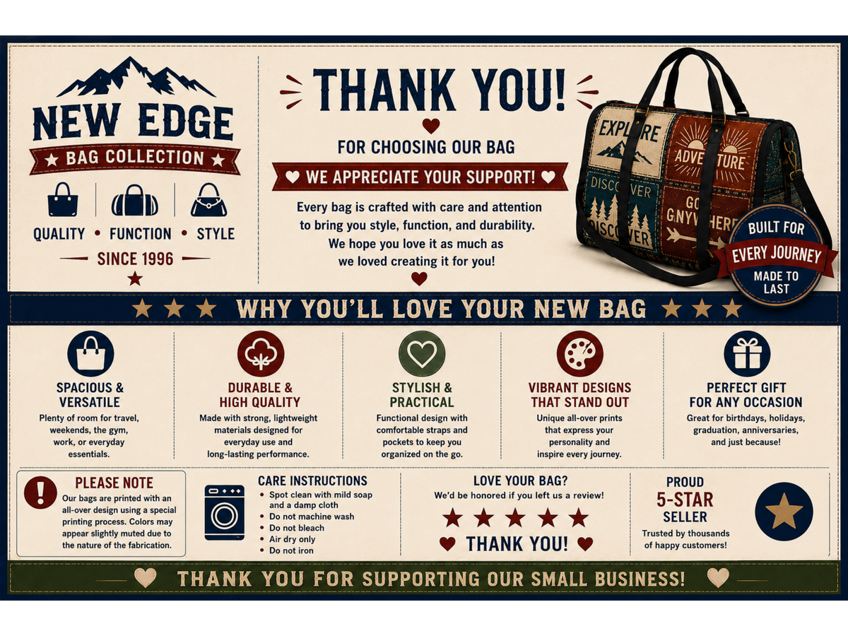 Delaware Weekender Bag The First State Faux Patchwork Travel Tote Historic Coastal Charm Vintage State Souvenir Gift