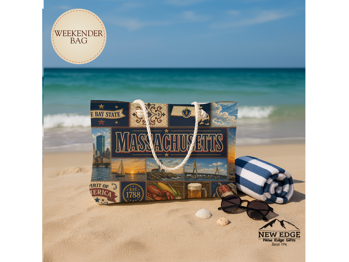 Massachusetts Weekender Bag – Vintage State Travel Tote