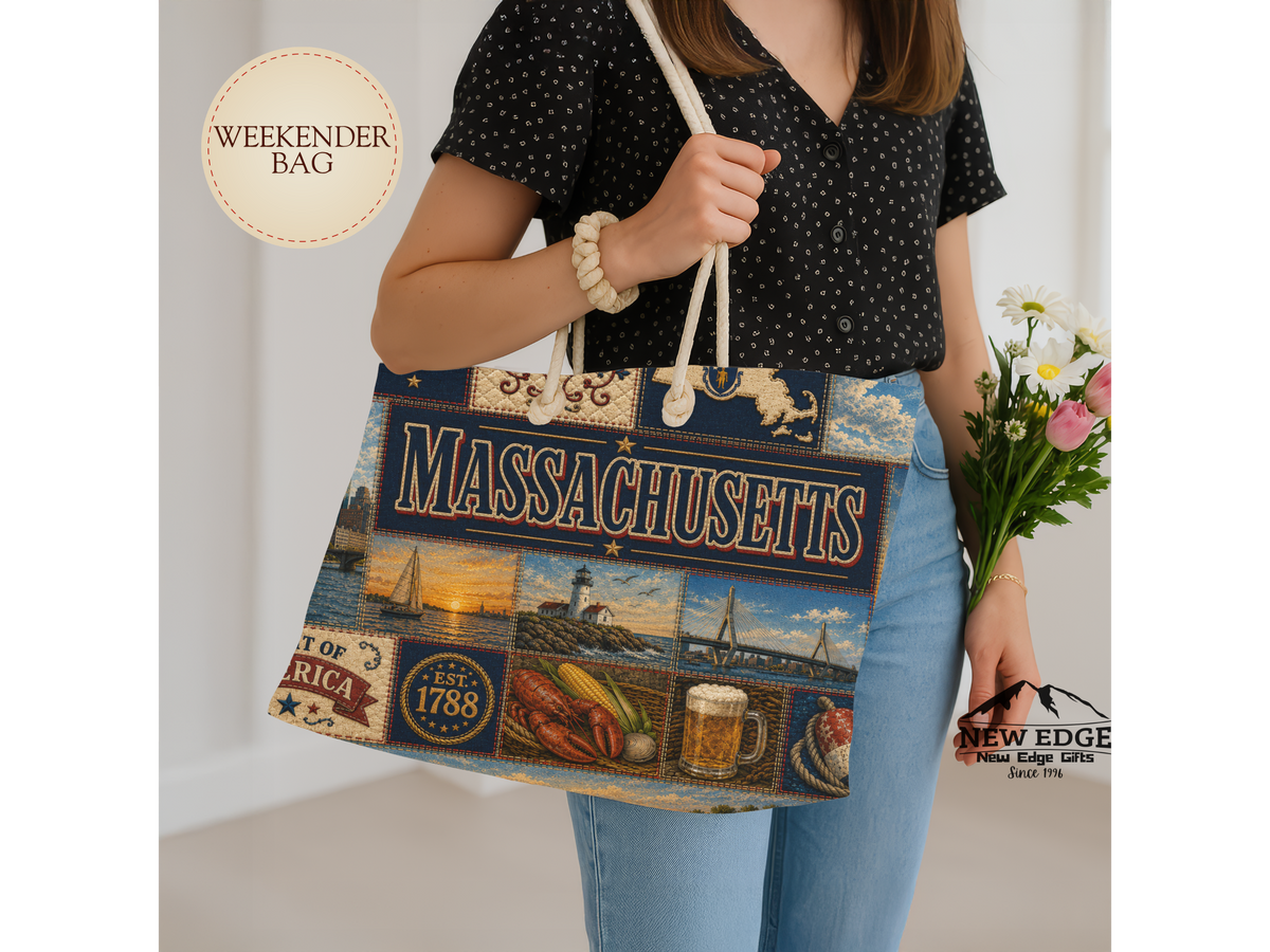 Massachusetts Weekender Bag – Vintage State Travel Tote