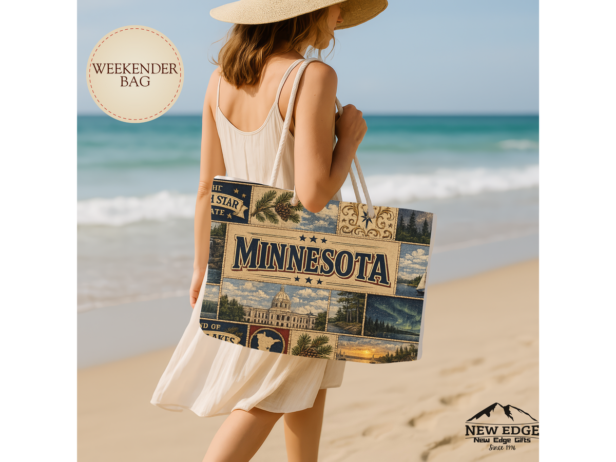 Minnesota Vintage Collage Weekender Bag
