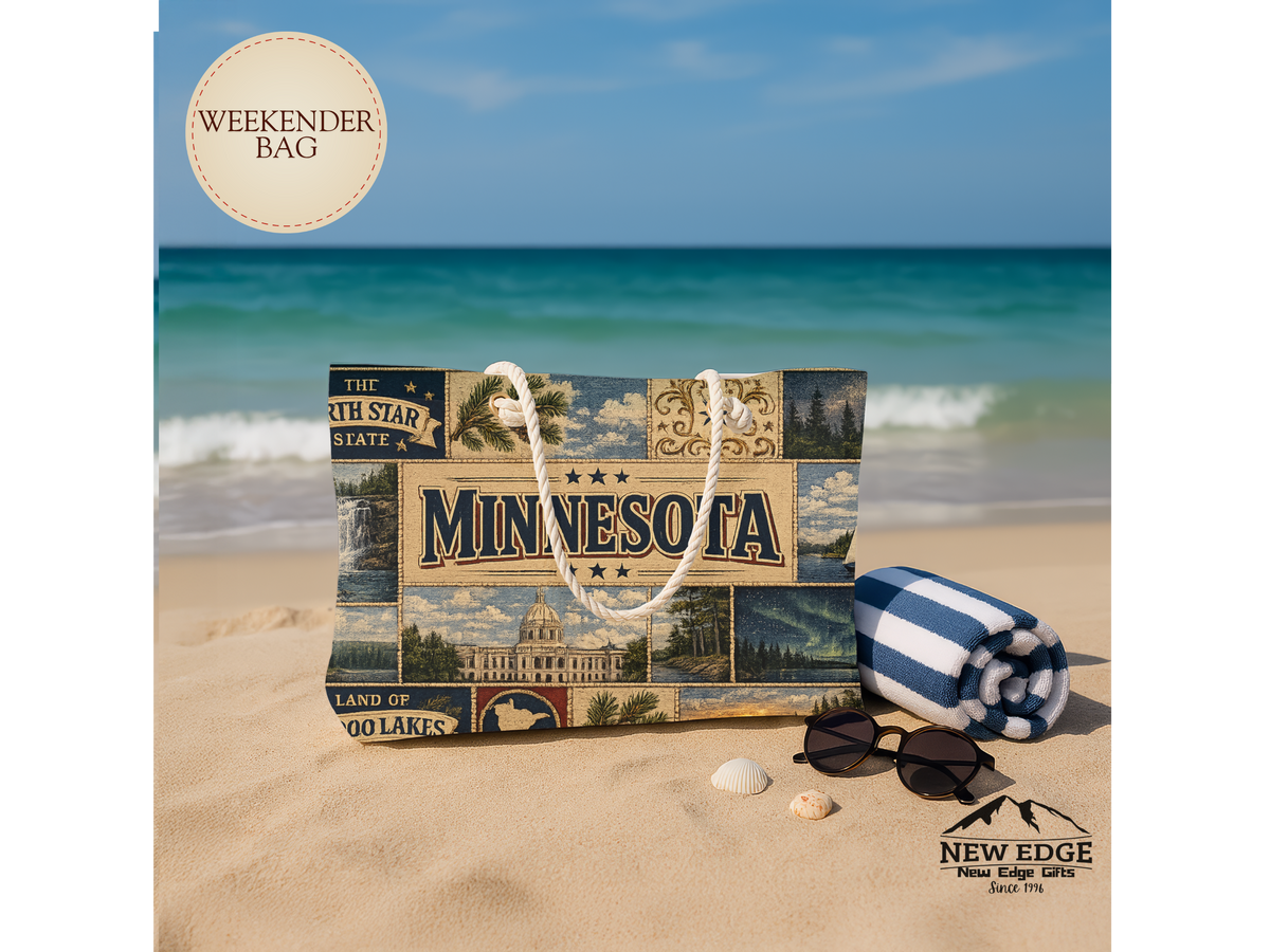 Minnesota Vintage Collage Weekender Bag