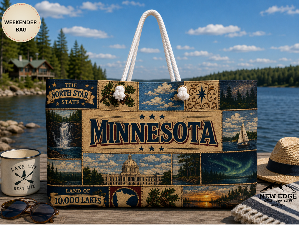 Minnesota Vintage Collage Weekender Bag