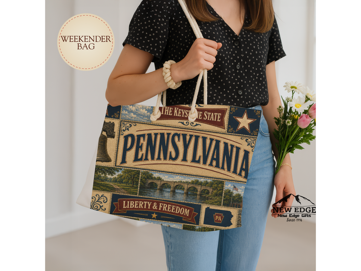 Pennsylvania Weekender Bag — Keystone State Liberty & Freedom Travel Tote