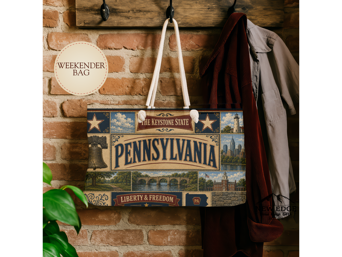 Pennsylvania Weekender Bag — Keystone State Liberty & Freedom Travel Tote